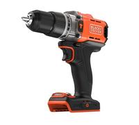 BLACK+DECKER 18V POWERCONNECT Cordless Hammer Drill, 45Nm Torque, 2 Gear Settings, LED Light, Keyless Chuck, No Battery or Charger, BCD383XN-XJ
