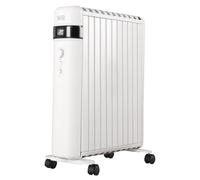 BLACK+DECKER 2.5KW Smart Digital Oil Free Radiator, 3 Heat Settings, Adjustable Thermostat, 24 Hour Timer, White, BXRA43017GB