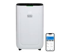 BLACK+DECKER BXEH60014GB 20L Smart Dehumidifier, 4 Modes, Quiet, 6.5L Water Tank, 24 Hour Timer, White