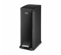 Black + Decker 20 Litre Soft Close Pedal Bin - Black