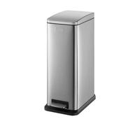 Black+Decker 20L Metallic Grey Pedal Bin With Soft Close Lid