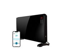 BLACK+DECKER BXCV41011GB 2KW Smart Glass Panel Heater, 2 Heat Settings, Adjustable Thermostat, Open Window Detection, Weekly Timer, Black