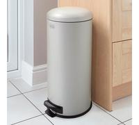 BLACK+DECKER 30 L Dome Lid Pedal Bin - Grey