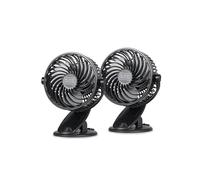 BLACK+DECKER 4" Convertible Cooling Fan, 3-Speed, Type-C USB, 2-Pack, Black | Table Clip and Standing Fan for Home or Office, Portable for Tabletop with 3 Speed Settings and Adjustable Tilt Angle, 2-Pack