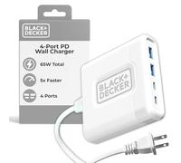 BLACK & DECKER 4 Port PD Power Station USB Hub (White)