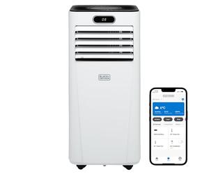 BLACK+DECKER, 5000 BTU Portable 3-in-1 Smart Air Conditioner, Dehumidifier, Cooling Fan, Sleep Mode, 24 Hour Timer, Remote Control, White, BXAC40023GB