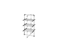 BLACK+DECKER 63099 3-Tier Heated Clothes Airer Aluminium, Cool Grey, 140cm x 73cm x 68cm