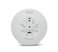 BLACK+DECKER AC-Powered Thermal Smoke Alarm, 9V Backup Battery, for Kitchen, Garage & Attic, Whole-Home Interconnected System, Quick Install Base, Test Button, White
