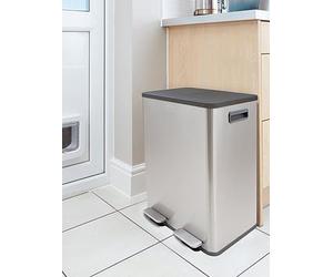 Black & Decker B+D Slim Line 40L Recycle Bin Ilver