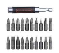 Black+Decker Black And Decker Screwdriver Bit Set Pozi Phillips Flat Bits Holder 21 Pc A7074