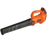 Black+Decker BCBL200L-QW Battery Axial Leaf Blower (18V, 2.0Ah, High Blowing Speed of 145 km/h, Air Volume 577 m3/h, Integrated Leaf Scraper, for Patios, Paths, Drives) BCBL200L 18V