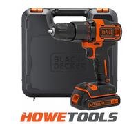 Black & Decker Hammer Drill 2 Gear 18V Lithium-ionionic 400mA Charger Including Battery and Kit Box Plastic and metal