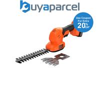 Black+Decker 18v Shear Shrubber with 20cm Dual Action Shrubber Blade, 10cm Shear Blade, 2.0Ah Li-Ion Battery
