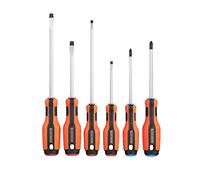 BLACK+DECKER BDHT84014-0 Set of 6 Mixed Screwdrivers with Cross and Cut Tip