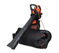 Black+Decker BEBLV300-QS 3-in-1 Electric Leaf Vacuum/Leaf Blower (3000 Watt, with Shredder, 72L Collection Bag Backpack, High Blow Speed & Adjustable Suction Power, for Patios, Paths, Driveways)