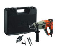 BLACK & DECKER BEHS02K-QS Hammer SDS-Plus 800w 3 Modos 2,2j, Velocidad 0-1.200 RPM, 0-5.500 Ipm, Cap. Maxima (hormigon) 22mm. Incluye Adapter para Drill Bits 13mm Con Wrench, 2 Drill Bits...