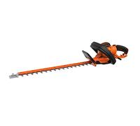 Black + Decker BEHTS551-QS 60cm electric hedge trimmer (650W, 60 cm sword length, 25 mm cutting thickness, rotating handle for optimal control, with cable strain relief, for large hedges)