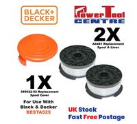 Black & Decker BESTA525 Spool x2 + Spool Cover For Strimmer Trimmer Fast Post