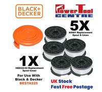 Black & Decker BESTA525 Spool x5 + Spool Cover For Strimmer Trimmer Fast Post