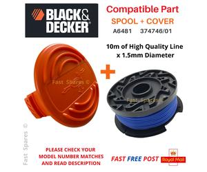 Black + Decker BESTA528 Spool + Spool Cover For Strimmer Trimmer FAST POST x1