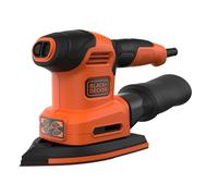 BLACK & DECKER BEW200-QS Multi-sandpaperdora 200w 4 En 1, 12.000 RPM, Orbita 2MM, Hoja (Mouse Y Orbital) 165 X 100mm, Hoja (rotorbital) O125mm Incluye 6 Hojas para Sandpaperr Y 2 Platinas for...