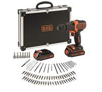 Black + Decker Black & Decker BDCHD18BAFC Cordless Drill Set 80 Pieces 1 W 18 V