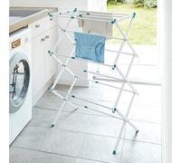 BLACK+DECKER BXAR0002GB Extendable Compact Clothes Airer, Aqua, 7.5M Drying Space