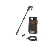 BLACK+DECKER BXPW1300E Pressure Washer, 100 Bar PSI, Rotary Nozzle, 0.4 L Foam Nozzle, Jet Nozzle, Extension Lance, 3 m Hose, 1300 W, Black & Orange