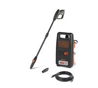 BLACK+DECKER BXPW1300E Pressure Washer, 100 Bar PSI, Rotary Nozzle, 0.4 L Foam Nozzle, Jet Nozzle, Extension Lance, 3 m Hose, 1300 W, Black & Orange