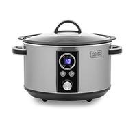 BLACK+DECKER BXSC16045GB 6.5L Digital Sear & Stew Slow Cooker, Stainless Steel & Black