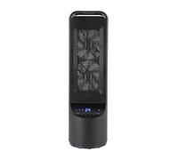 Black+Decker BXSH44007GB Digital Oscillating Ceramic Tower Heater, Remote Control And 12 Hour Timer, 2kW, Black