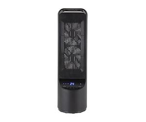 Black+Decker BXSH44007GB Digital Oscillating Ceramic Tower Heater, Remote Control And 12 Hour Timer, 2kW, Black