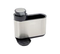 BLACK+DECKER BXSO63859GB Soap Dispenser & Sink Tidy, 230ml Capacity, Removable Drip Tray, One Press Activation, Stainless Steel Material, 15.5 x 17 x 13cm