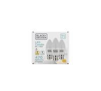 Black + Decker Candle 4.2W 470lm B22 (BC) 2700K Warm White 3pk