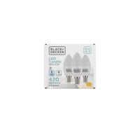 Black + Decker Candle 4.2W 470lm E14 (SES) 6500K Daylight 3pk