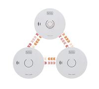 BLACK+DECKER CONNECTED 2 Smoke Alarms And 1 Heat Alarm Scotland Bundle. Wireless Interlinked, 10 Year Lithium Battery for Home. Easy Install Optical Smoke Detector And Heat Detector. BS Compliant