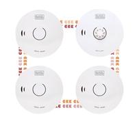 BLACK+DECKER - CONNECTED 3 Smoke Alarms And 1 Heat Alarm Bundle