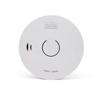 BLACK + DECKER CONNECTED SMOKE ALARM 10 YEAR SEALED BATTERY, Wirelessly Interlink Alarms, Optical Sensor for Home with Test + Silence Button, Smoke Detector, White, Link up to 20 Alarms Wirelessly