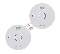 BLACK+DECKER CONNECTED Smoke Alarm Bundle 2 Pack. Wireless Interlinked, 10 Year Lithium Battery Smoke Alarm for Home. Easy Install Optical Smoke Detector Fire Alarm. With Test/Silence Button. White.