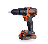 BLACK+DECKER Cordless Hammer Drill 18V 2 Batteries with 32 Accessories and Storage Bag