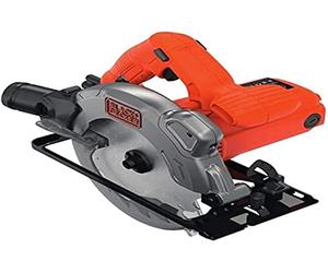 Black+Decker CS1250LA-QS Wired Circular Saw - 1250 W - Cutting Depth: 42 and 66 mm - Comes with 2 x 1250 W Blades, Orange