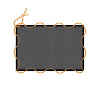 Black+Decker Trailer Net - 2 x 3 m - Stretchy Elastic Band 8 mm - With Storage Bag - Black