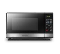 BLACK+DECKER EM031MB11 Digital Microwave Oven with Turntable Push-Button Door,Child Safety Lock,1000W,1.1cu.ft,Stainless Steel, 1.1 Cu.Ft