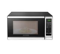 BLACK+DECKER EM720CB7 Digital Microwave Oven with Turntable Push-Button Door, Child Safety Lock, 700W, Stainless Steel, 0.7 Cu.ft