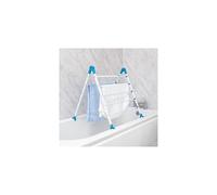 BLACK + DECKER Extendable Over Bath Airers, Two Colours, Adjustable Rotation, 10 Bars with 5.6m Total Drying Space, Folds for Compact Storage, Aqua