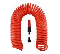 BLACK+DECKER Flexible Garden Hose - 15 m - Spiral Hose - Includes Attachments - Orange