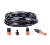 Black+Decker 8711252234328 Garden Hose 20 m with Couplings Set of 5, Black Orange