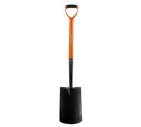 BLACK+DECKER Garden Spade - Spade And Shovel For Garden Work - Garden Shovel With D-Handle - Shovel 100x18x1cm - 1.7kg - Orange Black