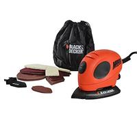 Black & Decker KA161BC Mouse Detail Sander with Accessories, 240 V, Black/Orange, Set of 16 Piece