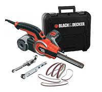 Black+Decker KA902EK Belt Sander (Sander for Wood, Metal, Stone, Plaster and Plastic, Suction Device, for Sanding, Fileing, Sharpening and Rust Removal in Hard-to-Reach Areas)